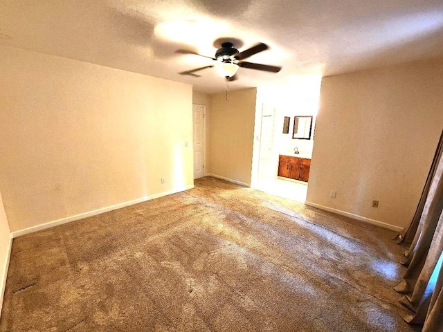 2405 Lanrell Dr, Tallahassee, FL 32303 - carpeted spare room with ceiling fan, baseboards, and a sink
