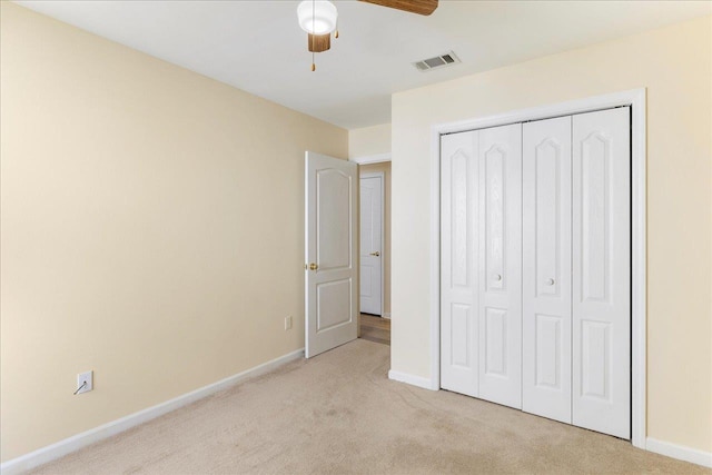 2942 Tewkesbury Trce, Tallahassee, FL 32309 - unfurnished bedroom with carpet flooring, baseboards, a closet, and ceiling fan