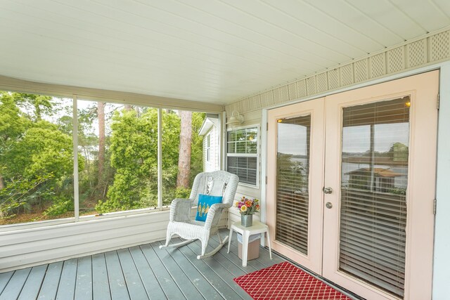 view of sunroom