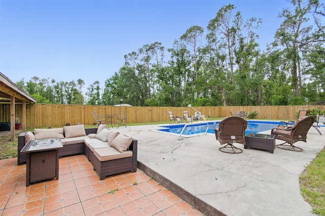 319 Glenridge Rd, Perry, FL 32348 - view of swimming pool with outdoor lounge area, a patio area, and a fenced backyard