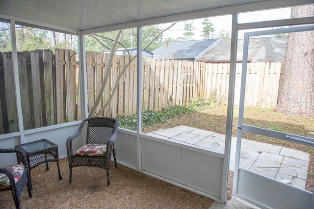 sunroom with plenty of natural light