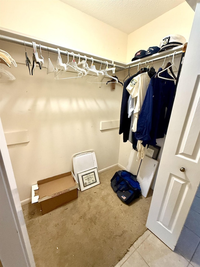 view of walk in closet