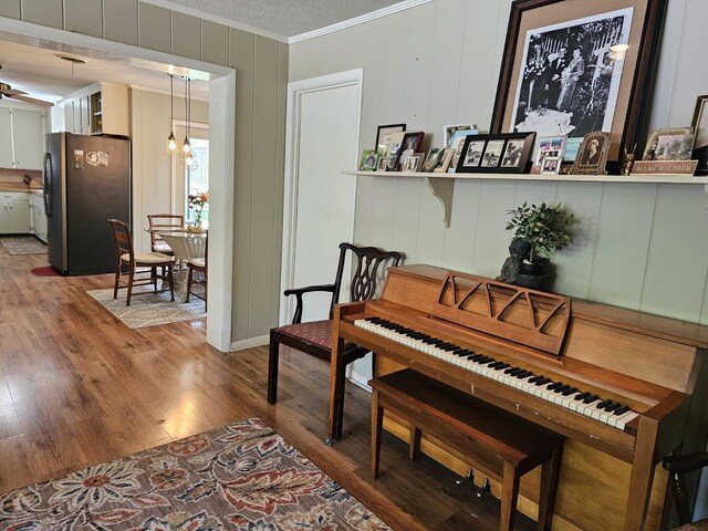 819 Abbiegail Dr, Tallahassee, FL 32303 - dining room featuring ornamental molding, wood finished floors, and ceiling fan