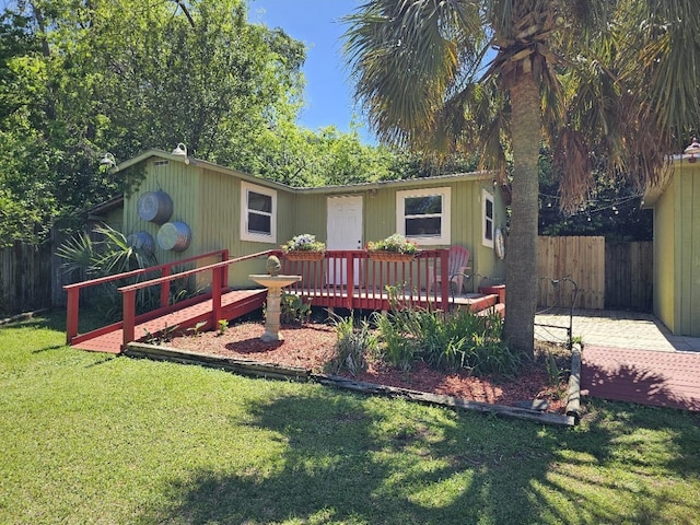 819 Abbiegail Dr, Tallahassee, FL 32303 - rear view of house featuring a wooden deck
