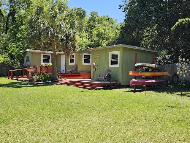 819 Abbiegail Dr, Tallahassee, FL 32303 - rear view of property with a deck