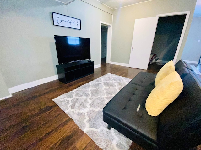 interior space featuring dark hardwood / wood-style floors