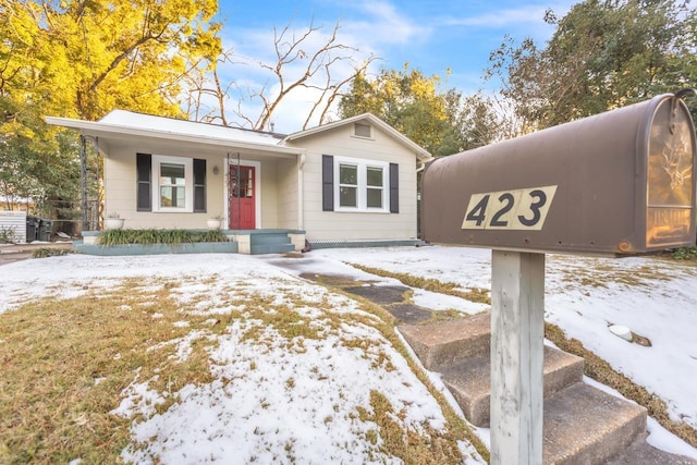 view of front of house with covered porch