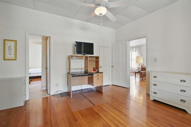 1118 W Green St, Perry, FL 32347 - bedroom featuring light wood-type flooring and a ceiling fan