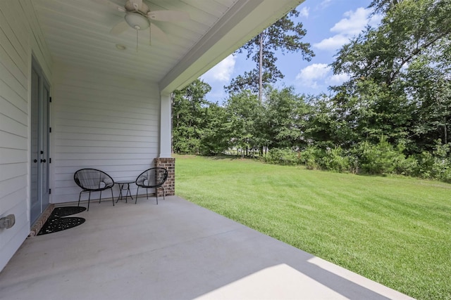 834 Piney Village Loop, Tallahassee, FL 32311 - view of patio with ceiling fan