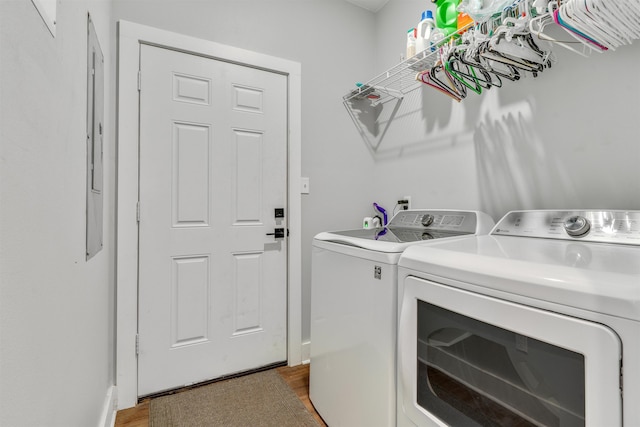 laundry area featuring separate washer and dryer