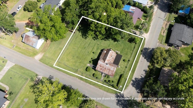 143 Washington Ave, Havana, FL 32333 - aerial view of property and surrounding area with property boundaries highlighted