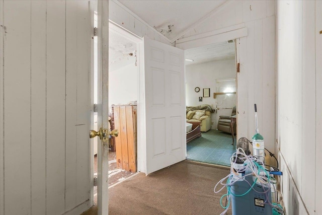 143 Washington Ave, Havana, FL 32333 - hallway featuring carpet floors and lofted ceiling