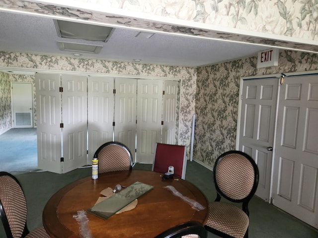 view of carpeted dining room