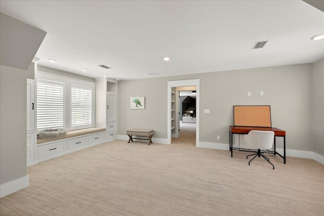 4640 Grove Park Dr, Tallahassee, FL 32311 - sitting room featuring light colored carpet and recessed lighting