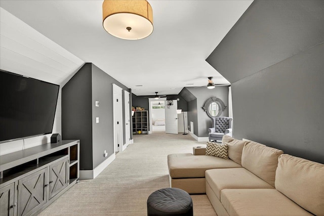 4640 Grove Park Dr, Tallahassee, FL 32311 - living room featuring ceiling fan and light carpet