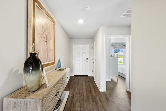 interior space featuring dark hardwood / wood-style flooring