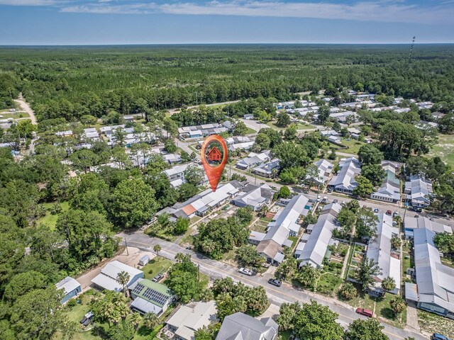 6 Parker Ave Unit 3 & 4, Lanark Village, FL 32323 - aerial perspective of suburban area with a forest