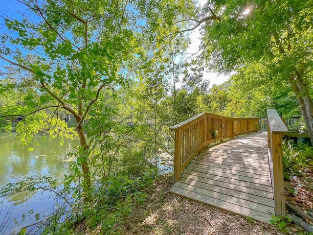 view of property's community with a water view