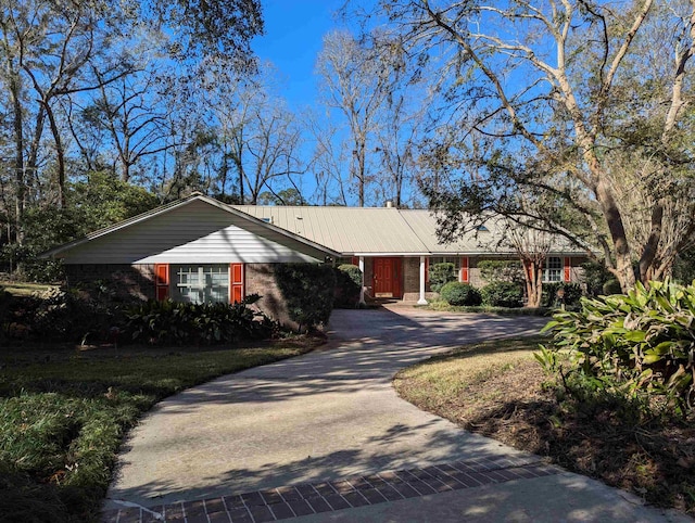 view of ranch-style home