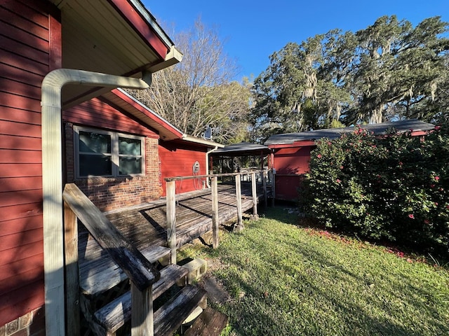 exterior space featuring a yard