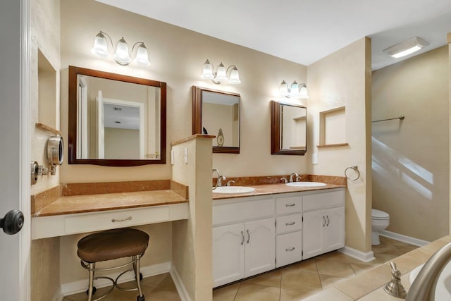 2953 Velda Dairy Rd, Tallahassee, FL 32309 - full bathroom with double vanity and tile patterned flooring