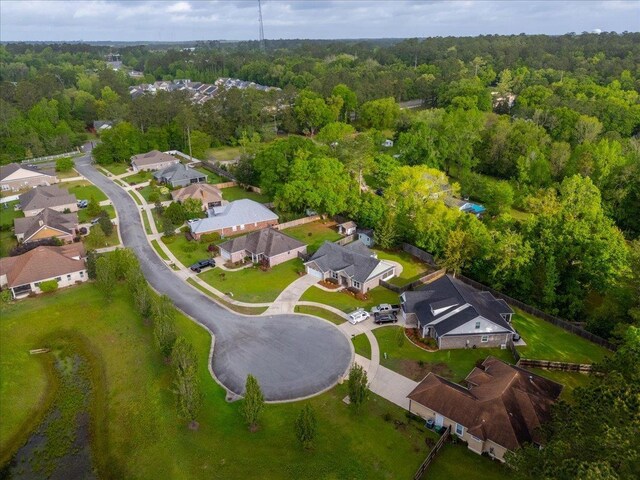 4516 Cavendish Ct, Tallahassee, FL 32309 - aerial view of property and surrounding area featuring a forest and nearby suburban area