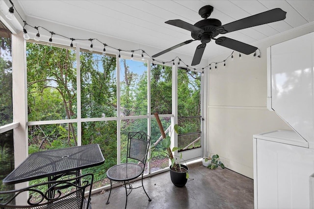 1454 S Gadsden St -, Unit Tallahassee, FL 32301 - unfurnished sunroom with ceiling fan