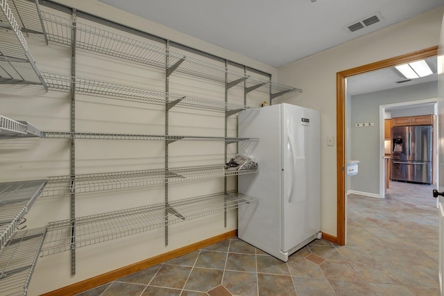 pantry with visible vents