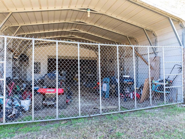 view of storage area