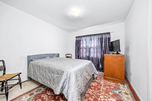 bedroom with a textured ceiling