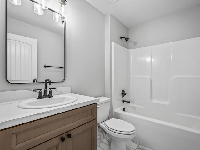 67 Broken Bow Trl, Crawfordville, FL 32327 - full bathroom with toilet, vanity, and bathing tub / shower combination