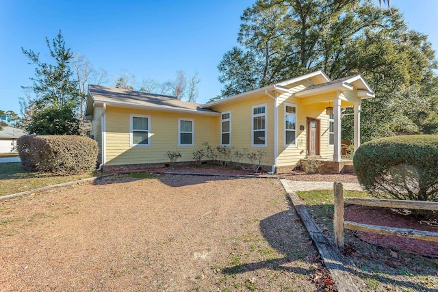 view of front of home