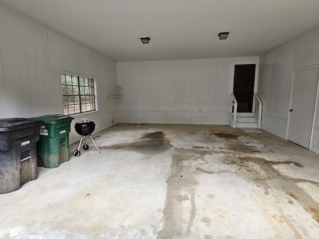 interior space featuring concrete flooring