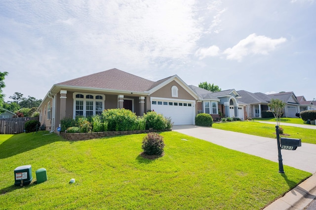 9321 Royal Troon Dr, Tallahassee, FL 32312 - ranch-style home featuring an attached garage, concrete driveway, and stucco siding