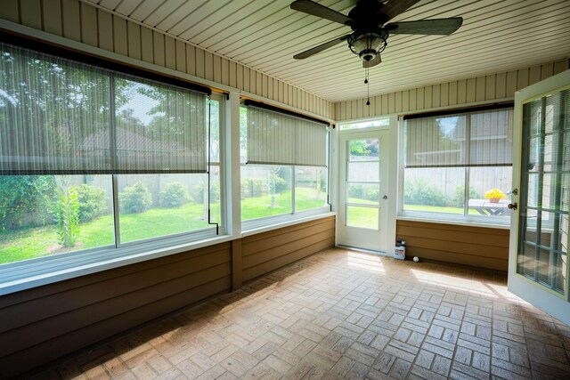 9321 Royal Troon Dr, Tallahassee, FL 32312 - unfurnished sunroom with ceiling fan and plenty of natural light