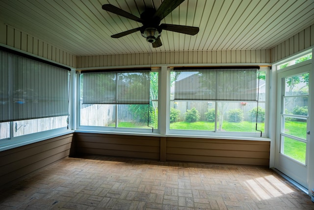 9321 Royal Troon Dr, Tallahassee, FL 32312 - unfurnished sunroom with ceiling fan and healthy amount of natural light