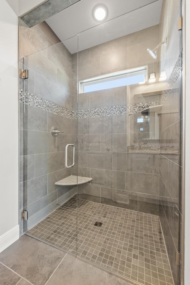 bathroom with walk in shower