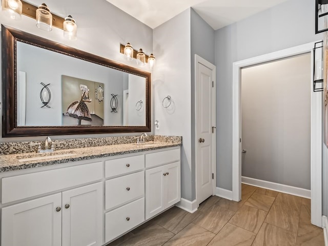 bathroom with vanity