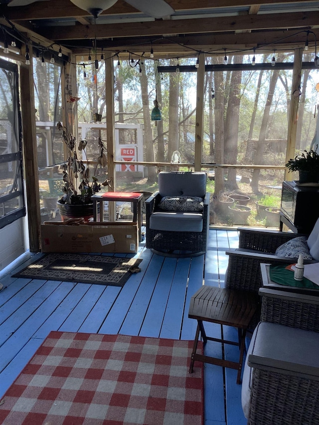 view of sunroom