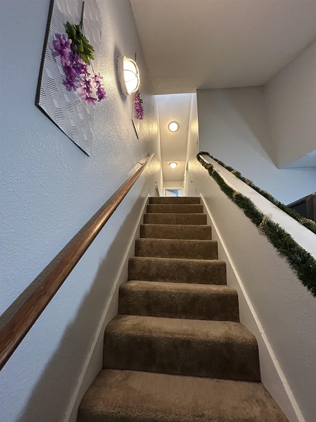 2230 Parrot Ln, Tallahassee, FL 32303 - stairway with a textured wall