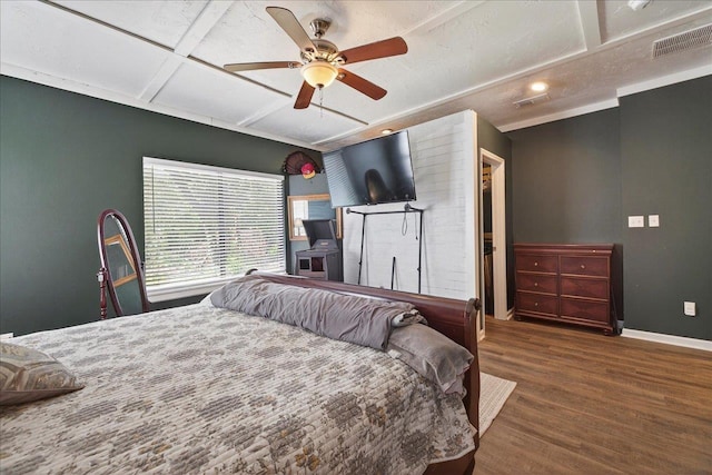 147 Hawk Ridge Dr, Havana, FL 32333 - bedroom with wood finished floors and a ceiling fan
