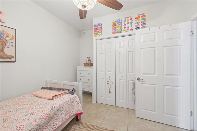 147 Hawk Ridge Dr, Havana, FL 32333 - bedroom featuring a closet and ceiling fan