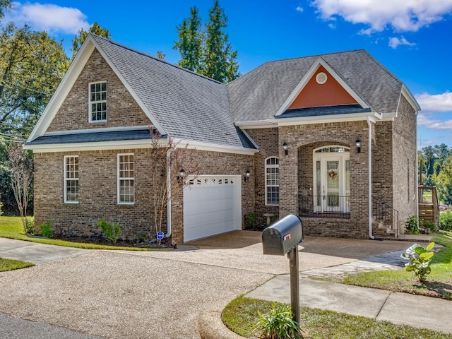 view of front facade featuring a garage