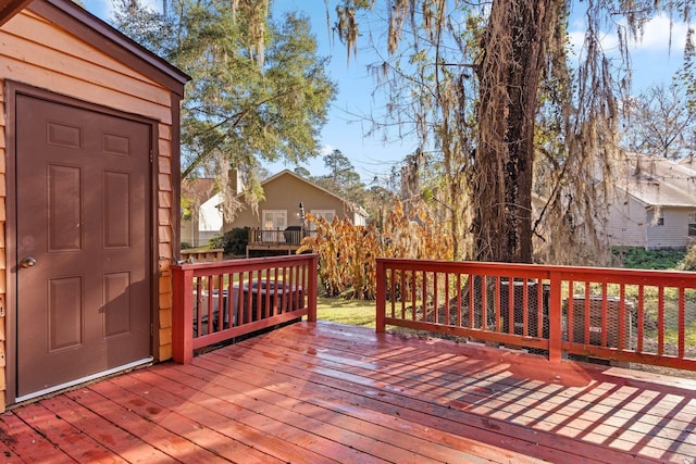 view of wooden terrace