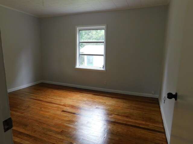 empty room featuring hardwood / wood-style floors