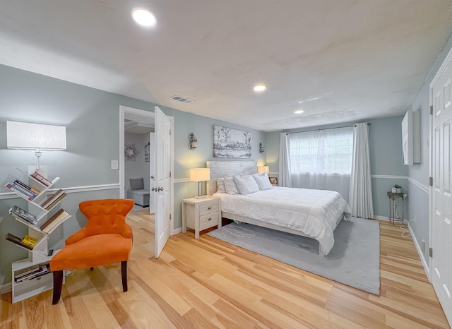 7420 Hickock Ct, Tallahassee, FL 32311 - bedroom featuring light wood-style flooring and recessed lighting