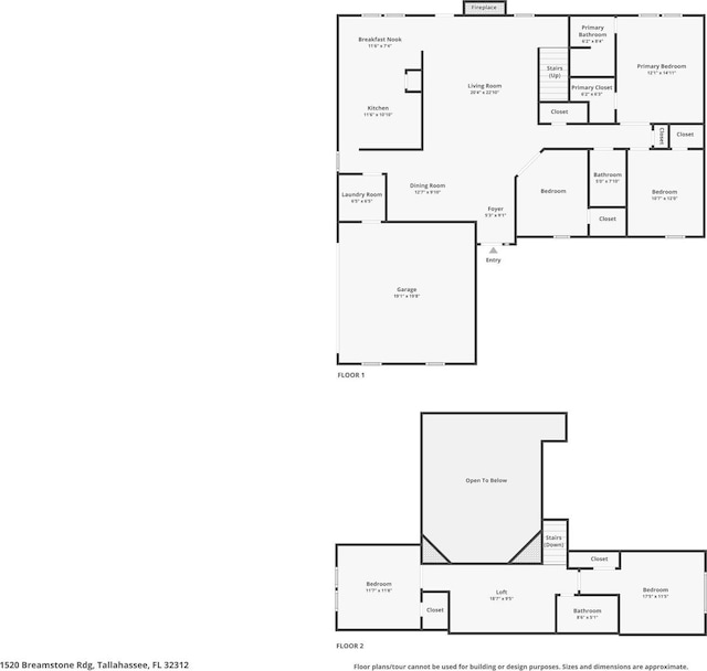 1520 Breamstone Rdg, Tallahassee, FL 32312 - property floor plan