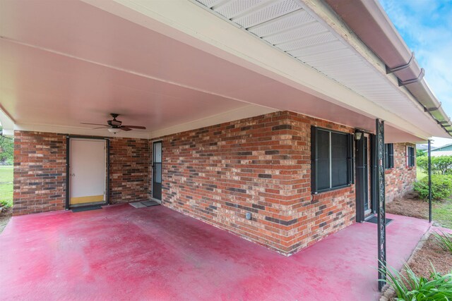 105 Goff St, Perry, FL 32347 - view of patio with ceiling fan