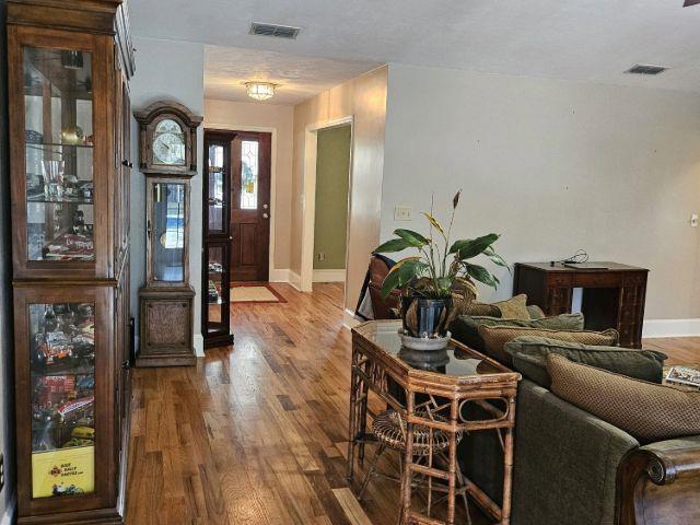 living room featuring hardwood / wood-style floors