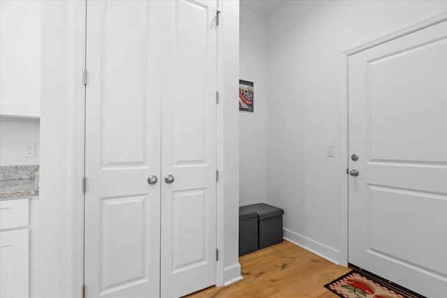 interior space featuring light hardwood / wood-style flooring